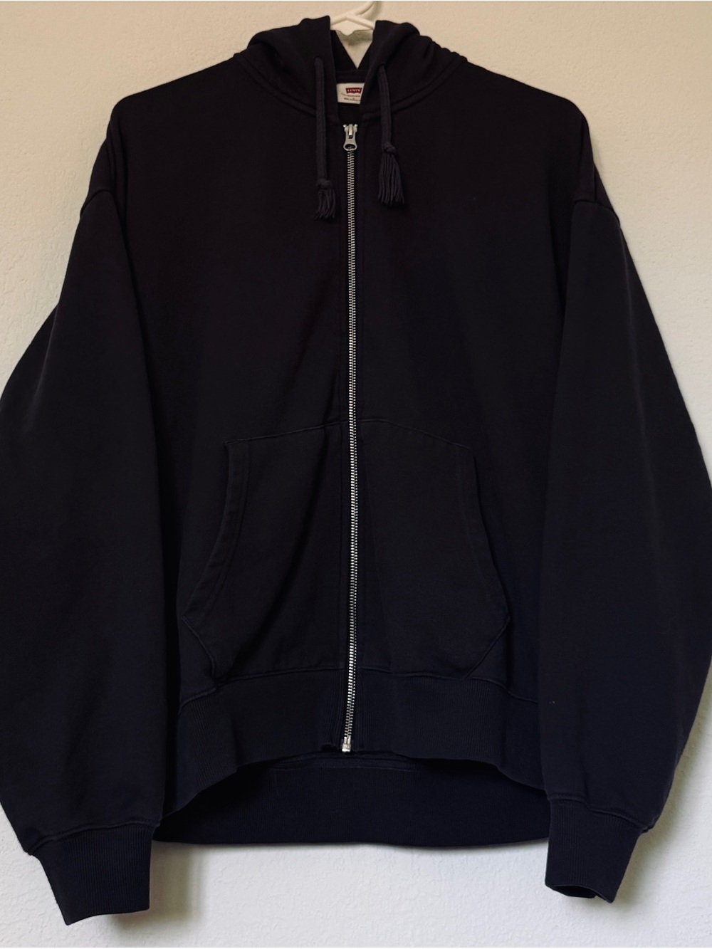 Levi’s Relaxed Cropped Boxy Fit Zip Hoodie Men’s Small - Grey